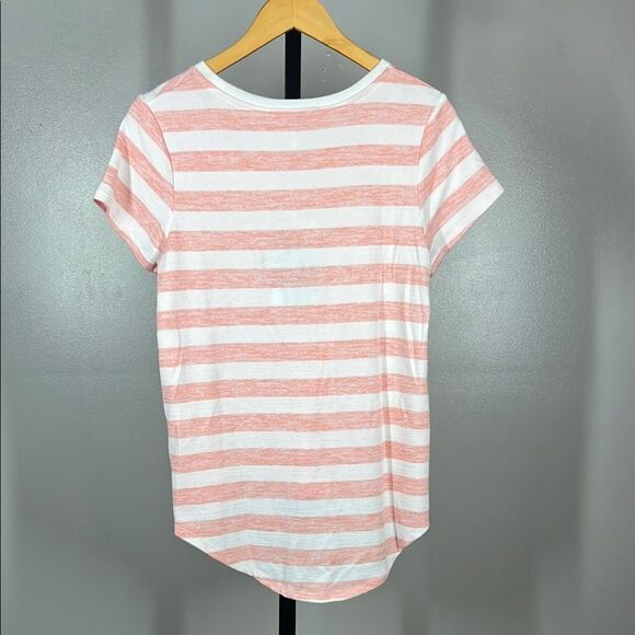 Market & Spruce Pink Relaxed High Low Short Sleeve Tee - Picture 2 of 5